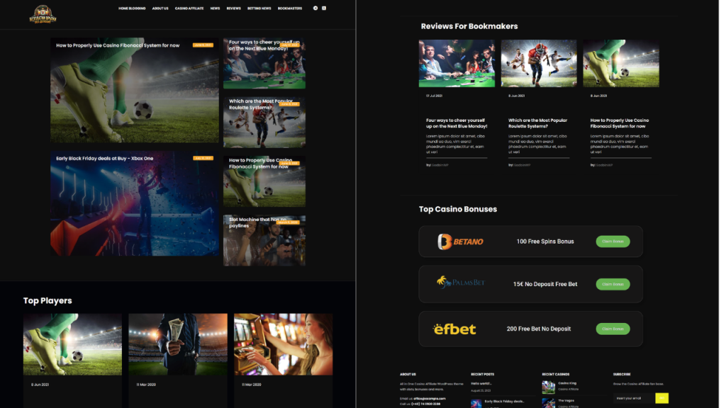 Online Casino Play & Blog Platform